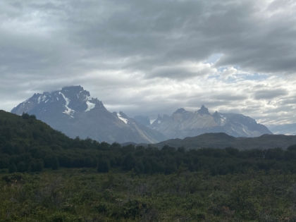 Some more nice views of the Cordillera Paine as we start heading up the trail to Mirador Ferrier. It's only about 2 miles to the top, but it's over 2,000' of gain, and the first 1/2 mile is flat.