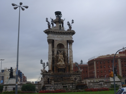 Fountain at Placa d’Espanya.