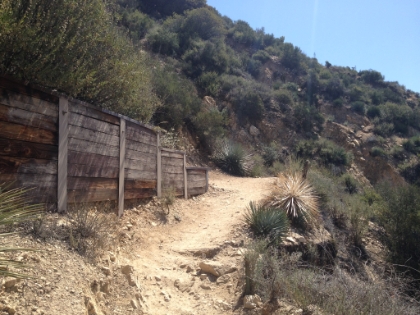 Heading-up the trail to Echo Mtn from Altadena. The trail is almost entirely exposed single/double track. It gets hot here, and it's in the 80s today. It also gets extremely crowded on this section of trail.