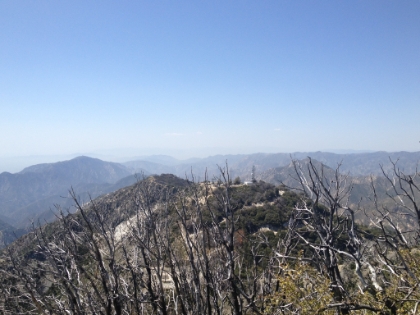 Made it to the top of San Gabriel peak, the highest peak in the area at 6,161'. Here looking down at Mt. Disappointment.