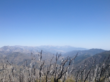 Looking at Mt. Baldy to the East.