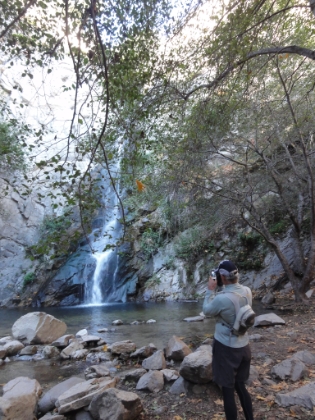 Taking a picture of Dr. Rock taking a picture of Sturtevant Falls.