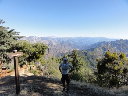 We made it! Dr. Rock posing at the Vista Point at the summit.