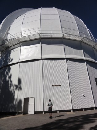 Dr. Rock in front of the 100 inch telescope. There are more details about each of the various parts of the Mt. Wilson observatory in the album from my previous trip up here.