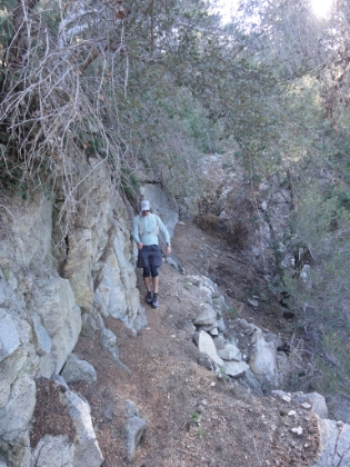 Headed back down. Running down this single track is not for the faint of heart. It was particulary challenging when I did it in the snow the previous year.