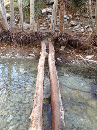 One of many makeshift bridges.