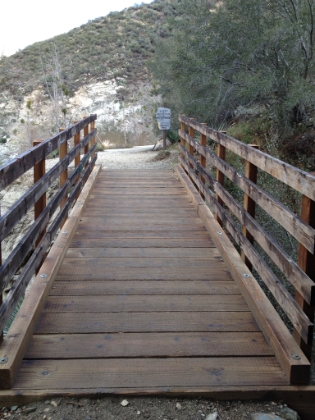 Entering the Sheep Mountain Wilderness over the bridge built and helicoptered in by the San Gabriel Mountain Trail Builders (SGMTBs).