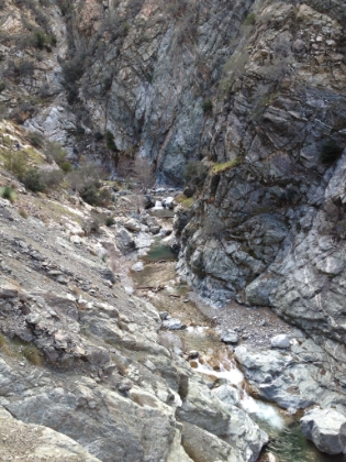 Starting to leave the valley and enter the gorge called "The Narrows". The trail has been mostly flat up to this point, but is starting to get steeper.