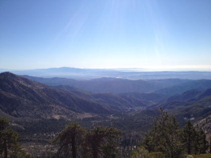 Perfect January 1st weather. Crystal clear skies with a view from Mt. Islip, down San Gabriel Canyon, all the way out to the Pacific Ocean.