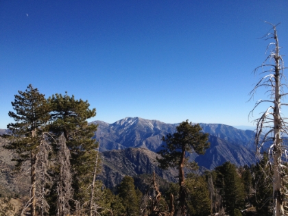 A nice view of Mt. Baldy from on top of Mt. Hawkins.