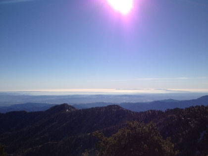 The ocean view from Mt. Hawkins.