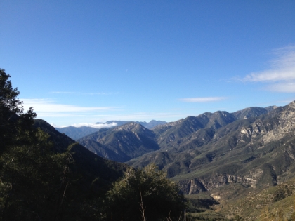 A look down the valley towards Bear Creek. You can see the antennae on top of Mt. Wilson in the distance.