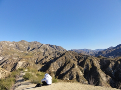 The trail ended on the little peak with a jaw-dropping view. I probably scared the crap out of this guy. I was probably the only other person around for miles in any direction.