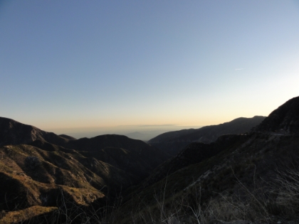 Heading back down Angeles Crest Highway just before sunset. You can see downtown LA and the ocean in the distance. Although it was a frustrating day, I did manage to accumulate about 20 miles, and some decent elevation gain, between the six different trails that I tried.