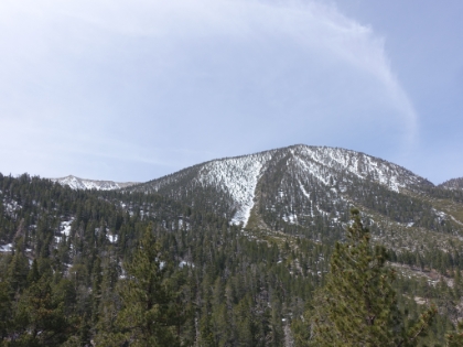 A closer peak and still quite a bit of snow on top.