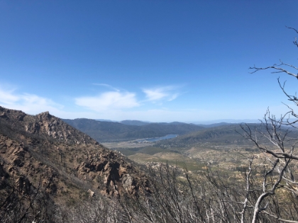 Looking down at Lake Hemet.