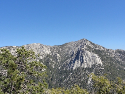 Great view of Lily Rock and Tahquitz Peak from Suicide Rock at 7,528'.