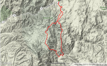 The Bluewater Canyon 20 mile lollipop loop. There's only one mile of repeat.