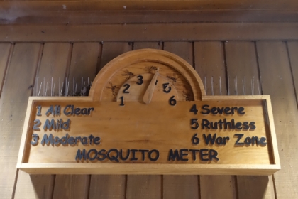 The Mosquito Meter at the ranger station. It's no joke, the mosquitos here are insane. If this was only a Severe day, I can't even imagine what War Zone must be like!