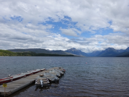 Then we headed out to Apgar Village on Lake McDonald for some rowing. Lake McDonald is normally very calm, but a storm was starting to come in, and the water was looking choppy.