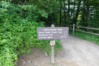 Awesome trail sign. Can you imagine your hike destination being 1,972 miles away!?