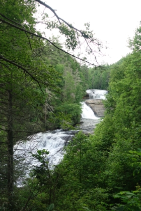 Heading back now, there's a great view of Triple Falls. It was a short but fun detour to Dupont State Forest, and now it's time to head on to South Carolina.