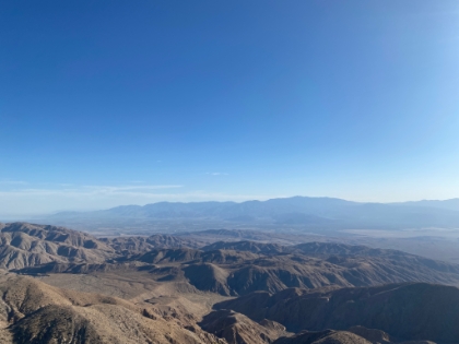 After finishing the Ryan Mtn trail, we took a detour up to Keys View on our way out of the park. It's an awesome viewpoint overlooking the Coachella Valley. It's a little reminiscent of some of the Death Valley views.