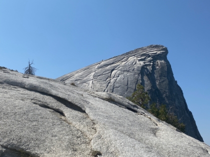 Top of Quarter Dome and starting to get a better look at the cables.