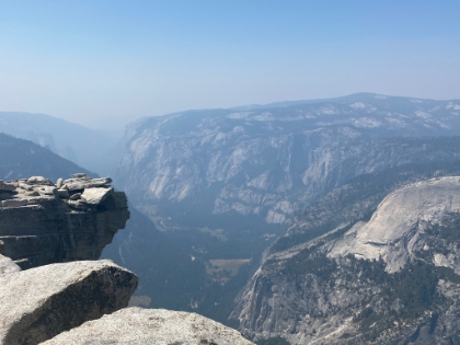 One of the iconic views from the top of Half Dome.