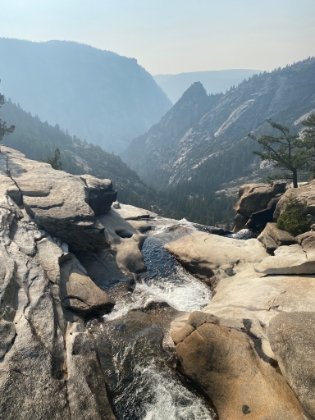 Top of Nevada Fall. A fraction of Spring water levels but cool looking nonetheless.
