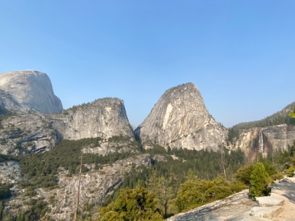 Heading down the John Muir Trail. Here we're at Clark Point, one of the best views in the entire valley. Half Dome, Mt. Broderick, Liberty Cap, and Nevada Fall all in one frame. Not long after, we were back to the car for the end of our successful Half Dome mission.