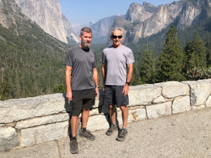 Dr. Rock and I at the Tunnel View below Inspiration Point.