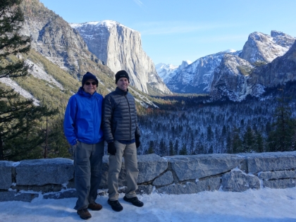 Dad and I at Inspiration Point. Technically, it's called the Tunnel View at the end of the Wawona Tunnel, which is below the actual Inspiration Point.