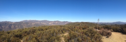 A panoramic look inland towards Boney Mountain.
