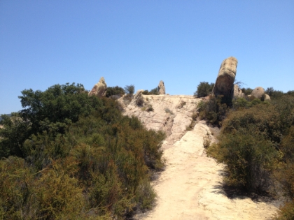The rocky area along the ridge is one of the best sections of trail.