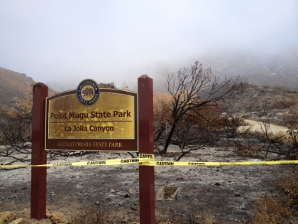 I had been wanting to do a run at La Jolla Canyon at Pt. Mugu Park for a while. I had run races there multiple times but never had a chance to do a run for fun. Unfortnately, by the tme I had the chance to get out there, it was just a week after the huge Springs fire had completely wiped out the area and the state park was closed. So I had to wait a few weeks for the trails to re-open.
