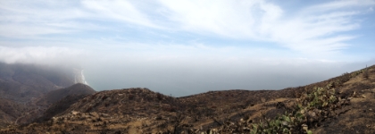 Panoramic view of the coast from the Mugu Peak trail.