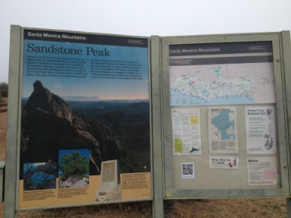 Sandstone Peak trailhead. Parking here is extremely tough on the weekends. I started a couple miles down the road at Circle X Ranch and ran from there.