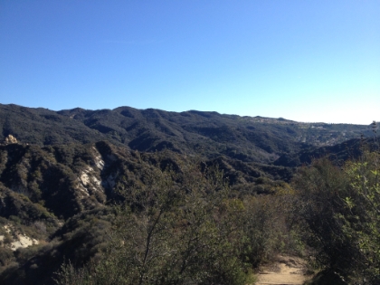 A view back down the canyon from about halfway up to the ridge.