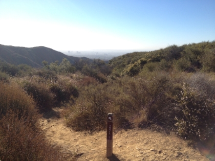 The ridge at the very end of Temescal Canyon.