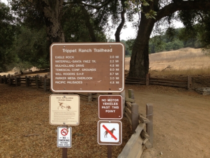 Down at Trippet Ranch with several trail options.