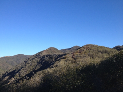 You can see the trail following the ridge and going up and over a number of steep little peaks.