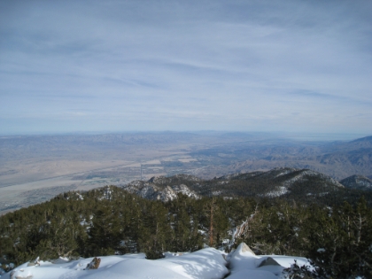 Looking down towards the outskirts of Palm Springs. It's probably a little warmer down there.